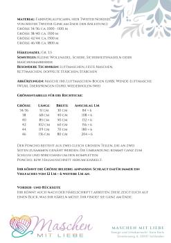 Häkelanleitung Poncho "Lust auf Meer", Gr. 34-46